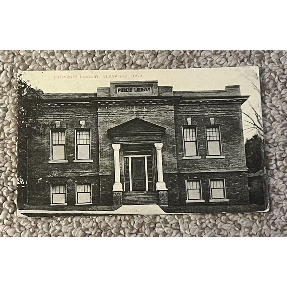 Postcard Other - Postcard - Carnegie Library,‎ Glenwood Iowa